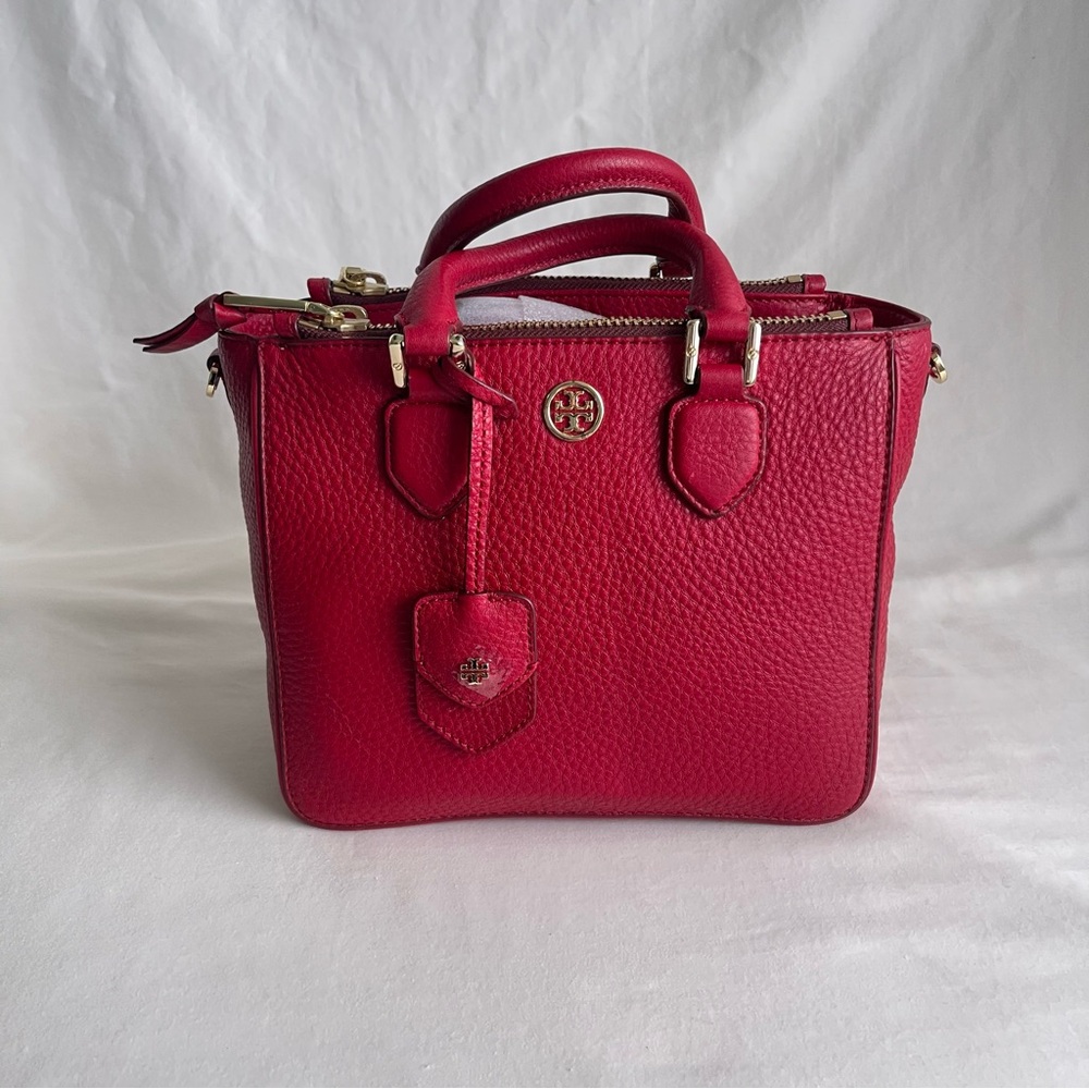 Tory Birch Robinson Pebbled Mini Square Tote